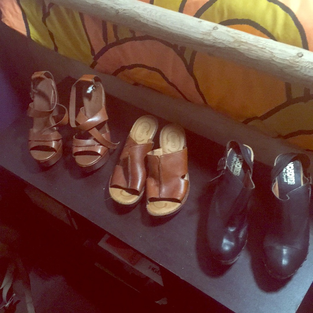 Born leather slides, sz 8 / 39 barely worn